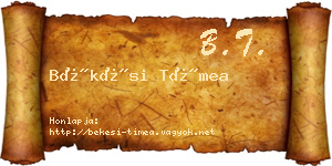 Békési Tímea névjegykártya