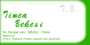 timea bekesi business card